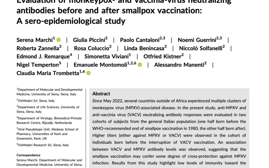 Important international study in the field of Monkey Pox and Vaccinia Virus